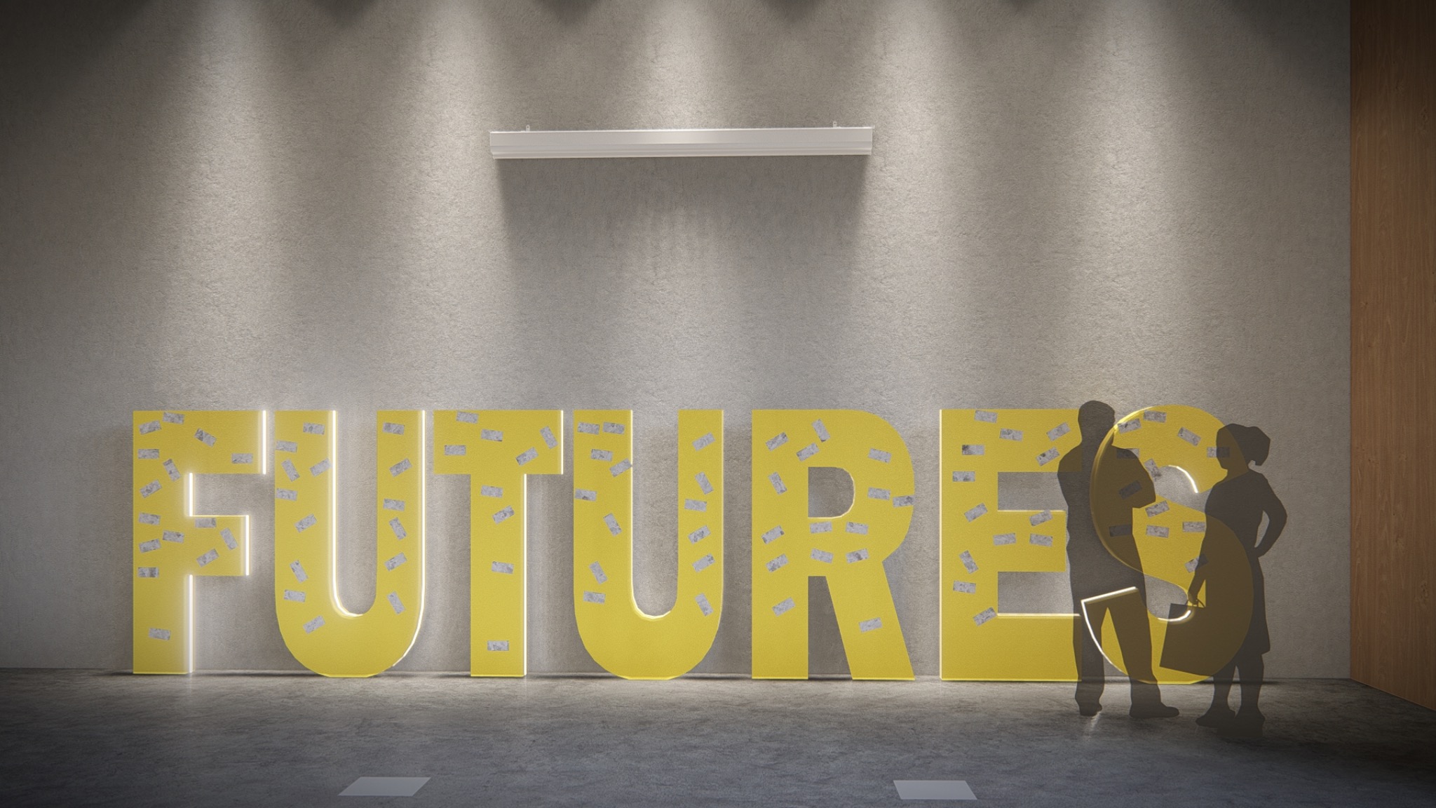 FUTURES participatory installation concept for Innovation Crossing at Heritage Park.